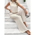 thumbnail image 5 of EASYBRAUS Women Sleeveless Denim Blazer and Pants Set Summer 2026 Casual Business Outfit S-XXL, 5 of 10