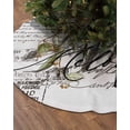 thumbnail image 2 of Country Birds Christmas Tree Skirt 48 Inches Large Christmas Skirt Tree, Envelope Postmark Farmhouse Botancial Tree Skirt Christmas Decorations for Fireplace Party Holidays Indoor Outdoor, 2 of 7
