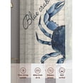 thumbnail image 6 of Coastal Crab Sheer Curtains 54 Inch Length 2 Panels Set for Living Room/Bedroom, Nautical Ocean Beach Fish Starfish Semi Curtain Sheers Drapes Rod Pocket Curtains Window Treatment Set 52''x54''x2, 6 of 7