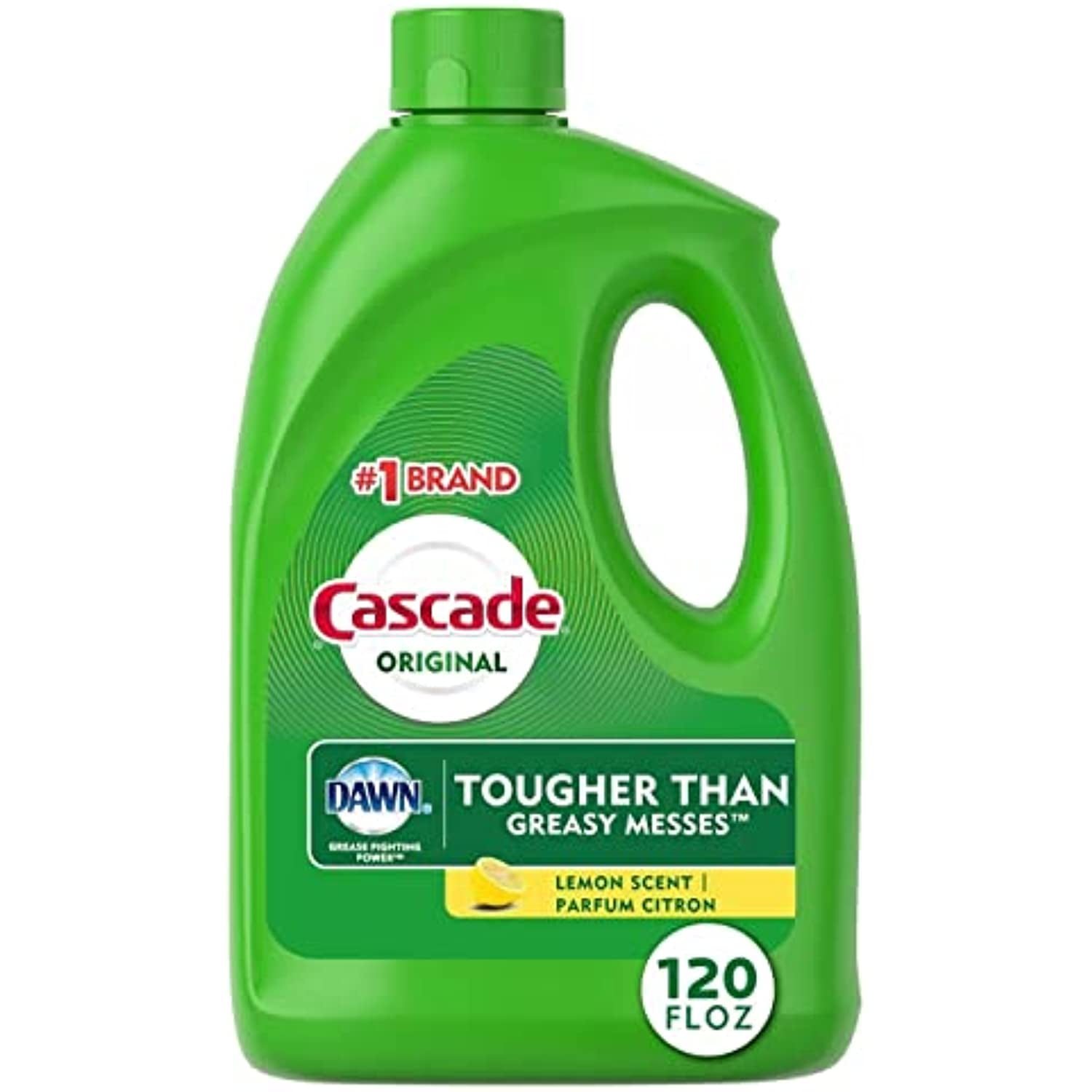Cascade Gel Dishwasher Detergent, Lemon Scent, 120Ounce