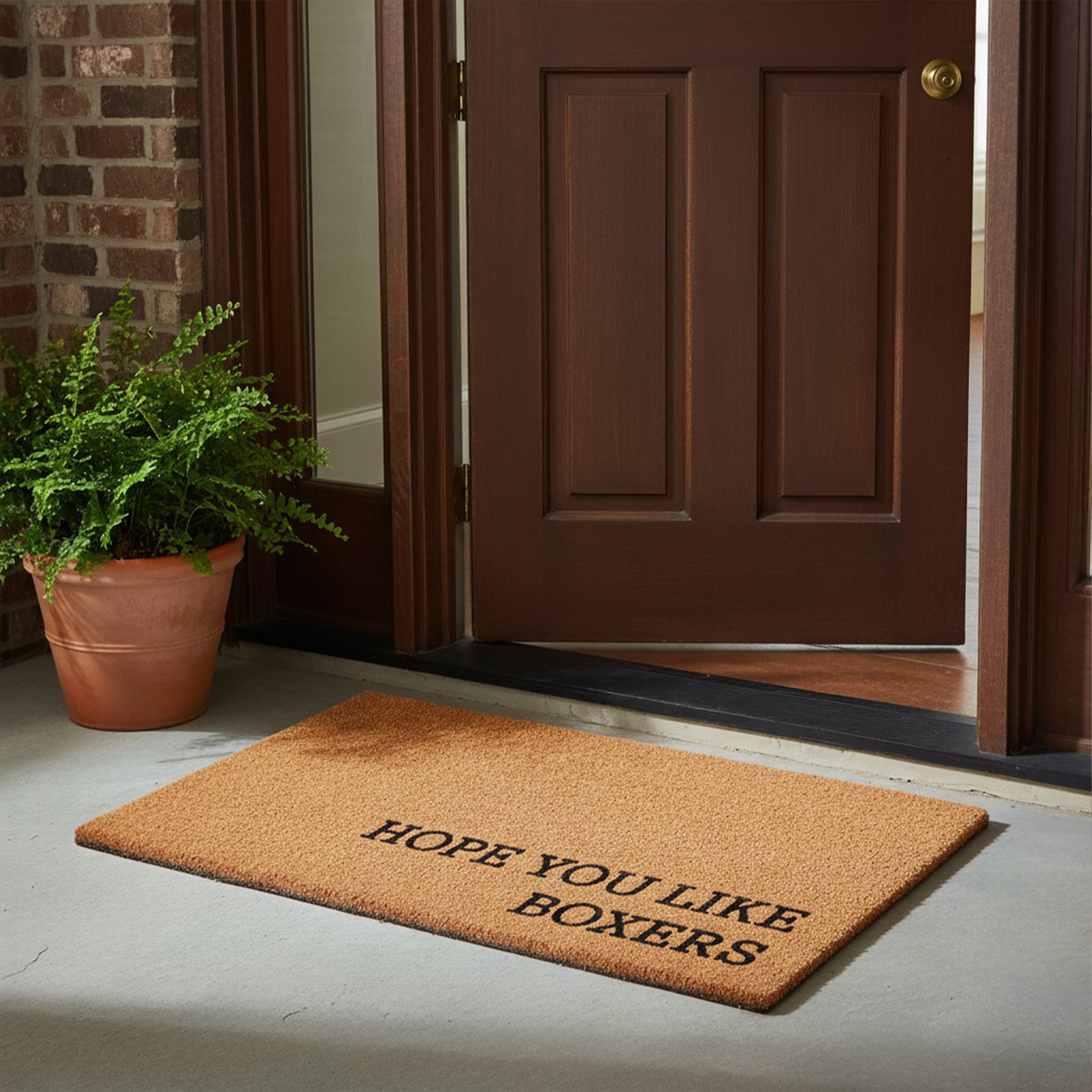Hope You Like Boxers Non Slip Vinyl Backing, Front Door Mat, Entryway Door Mat, 24"x36"