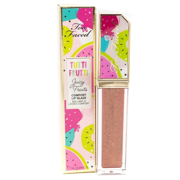 Too Faced TUTTI FRUITTI Juicy Fruits Comfort Lip Glaze, Yummy Rummy .24 fl oz