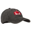 thumbnail image 5 of Canada Flag Map Embroidered Washed Cotton Twill Cap - Black OSFM, 5 of 5