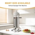 thumbnail image 5 of Hakka 7L/15lb Stainless Steel Vertical Sausage Stuffer, 2-Speed Manual Meat Filler with 4 Stuffing Nozzles, 5 of 8