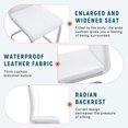 thumbnail image 4 of A set of four Vanity Chair & Desk Chair No Wheels, PU bow shaped chair, Modern Ergonomic Dining Chairs with Non-Slip Pads, Easy to Clean, Lightweight and Sturdy for Home Office, Restaurant, White, 4 of 9