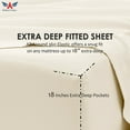 thumbnail image 4 of Pure Giza Cotton Split Head King Size Bed Sheets Set- 300-TC Bedding – 34-Inch Split Head Bed, 18" Inch Deep Pocket 300TC - Ivory, 4 of 7