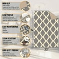 thumbnail image 6 of Ottomanson Washable Non-Slip Rubberback Moroccan Trellis 3x5 Area Rug For Living Room, 3'3" x 5', Gray, 6 of 11