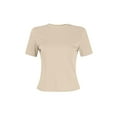 thumbnail image 3 of Aojekbee Women's Ribbed Tops Slim Fit Round Neck Short Sleeve Stretchy Solid Color Basic T-Shirts for Summer, 3 of 8