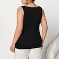 thumbnail image 5 of Women's Supersoft New Plus Size Solid Color Lace U-neck Camisole Sleeveless Womens Camisoles Black XL, 5 of 8