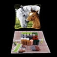 thumbnail image 1 of DIY Horses Cushion Mat Latch Hook Kits Embroidery case Crocheting Handmade Kids Children Gift, 1 of 8