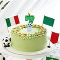 thumbnail image 7 of Green Glitter Number 0-9 Soccer Candles, Cake Decor Accessories for Soccer themed birthday parties, Game Day Celebrations And Sports Party Layout, 7, 7 of 7
