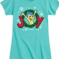 thumbnail image 3 of Inside Out 2 - Joy Wreath  - Girls Fitted Short Sleeve Graphic T-Shirt, 3 of 5