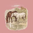 thumbnail image 2 of Junior's Lost Gods Retro Horses Portrait  Sweatshirt Desert Pink 2X Large, 2 of 3