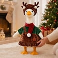 thumbnail image 6 of Aurorax Christmas Porch Goose Outfit 19 inch,Goose Clothes for Cement Goose Porch Goose 23"/17",Holiday Reindeer Hat Green Porch Goose Accessories for Yard Outdoor Garden, 6 of 8