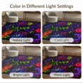 thumbnail image 7 of ODIKA 8'x10' Washable Area Rug Vibrant Abstract Horror Themed Design Eclectic Mix of Gothic Symbols and Pop Art for Dining Room, Large Office, Lounge, Non-Slip Chair-Friendly Mat, 7 of 7