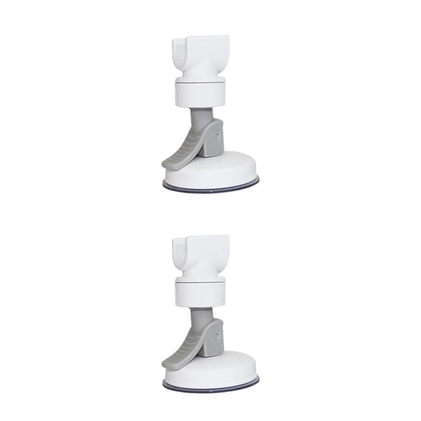 Matsuzay Soporte para cabezal de ducha Montado en la pared Soporte para cabezal de ducha Estante Perforación libre Extraíble Reutilizable Abrazadera gris blanco 2piezas Matsuzay CBP078459
