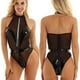 thumbnail image 2 of NECHOLOGY Ropa Interior Mujer Adulto Lencería Sexy Para Mujer Exquisito conjunto de lencería de cuero artificial para mujer Babydoll Intimates ropa de dormir Negro X-Grande, 2 of 7