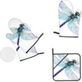 thumbnail image 6 of (Dragonfly Print) 4 Oven Mitts and Pot Holders Sets Farmhouse Kitchen Gloves for Cooking Grilling Baking BBQ Mushroom Pot Holders Cook Essentials Accessories, 6 of 6