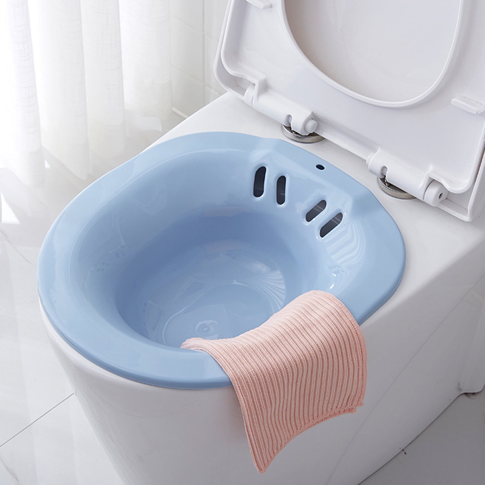 Happy Date Sitz Bath for Toilet Seat, Foldable Postpartum Care Basin