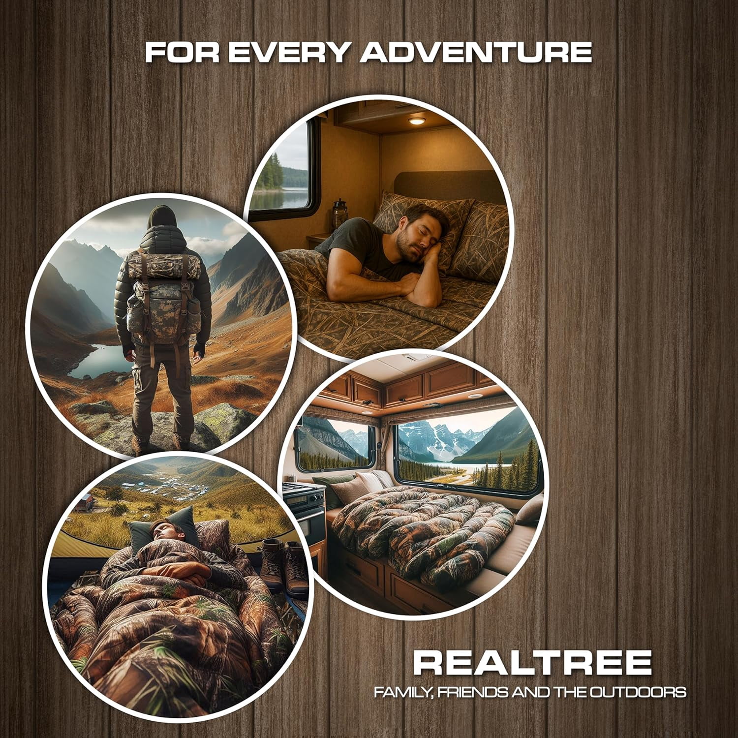 VISI-ONE Realtree APX Camo Full 3 Piece Comforter Set – All-Season Lightweight Microfiber Rustic Western Style Bedding for Hunters, Outdoor & Nature Lovers, Ideal for Cabin, Lodge, Mancave, Camp