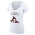 thumbnail image 2 of Women's G-III 4Her by Carl Banks White Arizona Coyotes Super-Slim Fit Lightweight Team Logo Graphic V-Neck T-Shirt, 2 of 3