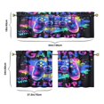 thumbnail image 6 of Color Game Console5.4 3-Piece Kitchen Curtains Set Kitchen Curtains Sets with Valance for Windows Rod Pocket Machine Washable Kitchen Decor Decorations (54"x18"+2x27.5"x24"), 6 of 6