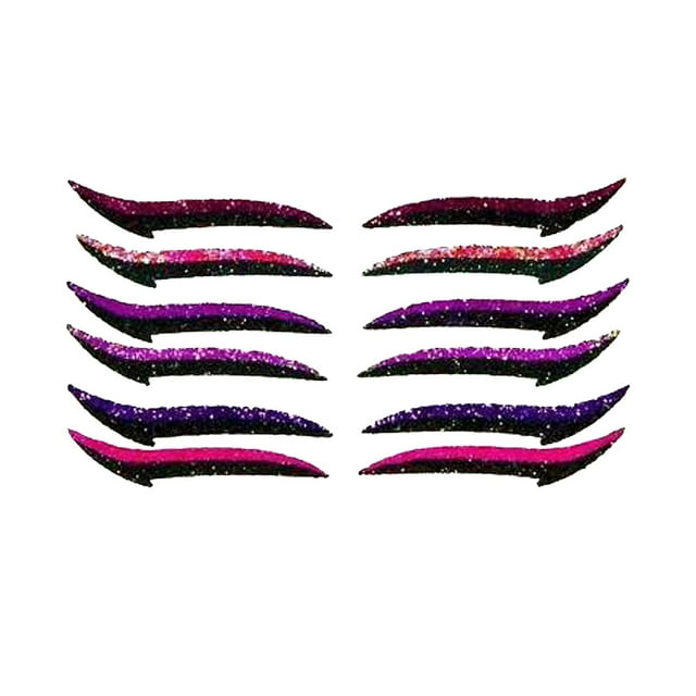 lionlar Beauty Temporary Cat Eyeliner Eyeshadow Stickers Eye Makeup Tool Reusable 6 Pair Pink+