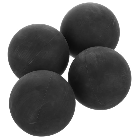 LOLIPPYY 4Pcs Black Multifunctional Sports Balls High Elastic Reaction Training Balls for Effective Practice