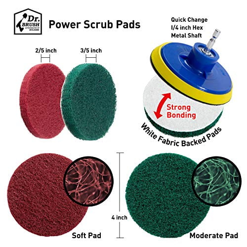 Buy Holikme 7 Pack Drill Brush Attachments Set, 4 Inch Tile Scrubber