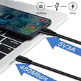 thumbnail image 5 of USB C Cables,USB C to USB C Cable 10ft 3 Pack FiveBox Android PD Fast USB C Charging Cord Type C Chargers Cables for Samsung(Black), 5 of 7