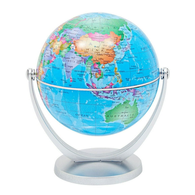 4.7'' WORLD GLOBE EARTH Map Rotating Geography Ocean 4.7'' WORLD GLOBE EARTH Map Rotating Geography Ocean