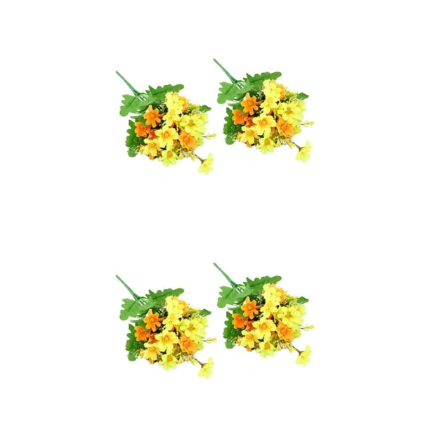 2 Piezas de Flores Artificiales Naiovety Decoración para Interiores y Exteriores Amarillo