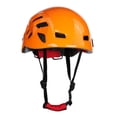 thumbnail image 2 of Cascos protectores de seguridad de alta resistencia Casco de seguridad ajustable con almohadilla para la barbilla para montañismo Escalada en roca Ciclismo Exploración de cuevas, 2 of 8