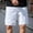 White, variant on Adeawade Jeans For Mens Straight Leg Denim Pants Loose Fit Jeans Solid Color Baggy Slacks Knee Length Shorts Basic Clothes 3Xl White