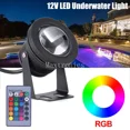 thumbnail image 2 of Lámpara de fuente LED IP68 de 10 W, resistente al agua, RGB, blanco cálido, blanco, rojo, azul y verde, para paisajes, luz subacuática, 12 V CC, 2 of 5