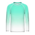 thumbnail image 6 of QIUOMBBP Beach Long Sleeve Swim Shirts for Boys Gradient Rash Guards Fashion Summer Outdoor Swimwears Mint Green 5Years, 6 of 10