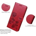 thumbnail image 4 of Wallet Case for Samsung Galaxy A23/Galaxy F23/Galaxy M23, [Wrist Strap] Rose Flower Cover with Credit Card Holder Cash Pockets Flip Phone Case for Samsung Galaxy A23/M23/F23 RS Red, 4 of 14