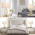 thumbnail image 7 of Gold Table Lamps Set of 2 with Dual USB Ports, 3-Way Dimmable Touch Control Bedside Lamps, Modern Bedroom Table Lamp for Living Room, Nightstand LED Bulbs Included, 7 of 7