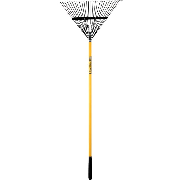 Truper 32401 Tru Pro54-Inch Steel Leaf Rake, 26-Inch Head, Fiberglass Handle, 10-Inch Grip