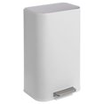 thumbnail image 1 of Bingirl Kitchen Trash Can 8 Gallon Stainless Steel Garbage Can with Soft Close Lid Foot Pedal and Removable Inner Bucket Rectangular Step On Waste Bin for Home Office Living Room (Matte White), 1 of 6