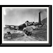 Historic Framed Print, Savage Works, Virginia [City], Nevada.T. H. O'Sullivan, phot., 17-7/8" x 21-7/8"