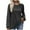 Dark Gray, variant on Oalirro Polyester Long Sleeve Tops for Women Round Neck Solid Women Dressy Blouses Tops Casual Long Sleeve