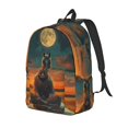 thumbnail image 1 of Easygdp Sunset Prairie Meditating Horse Mochila de Lona Resistente para Laptop, Compatible con Laptops de 15 a 17 pulgadas, Ideal para Escuela, Trabajo y Viajes-Small, 1 of 5