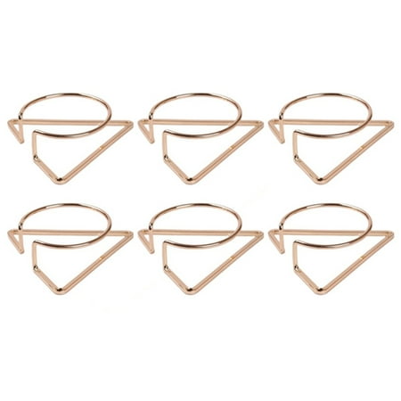 

Golden High-End Triple-Cornered Nordic Style Napkin Buckle Napkin Rings Set of 6 Tableware Ornaments Napkin Ring