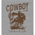 thumbnail image 2 of Cowboy Horse And Rider Women's Heather Gray Crew Neck Short Sleeve Top-Medium, 2 of 3