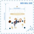thumbnail image 3 of SDOTXA Baby Musical Crib Mobile Wooden Hanging Baby Bed Bell with Felt Balls Cloud Star Wood Crocheted Mobile Newborn Toys Cot Bed Pendant Decoration for Infants Boys Girls Bedroom, 3 of 8
