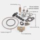 thumbnail image 2 of Turbocharger Turbo Rebuild Repair Service Kit For Garrett Gt1549 Gt1749 Gt1752 Gt1849 Gt1852 Gt2052, 2 of 4
