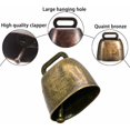 thumbnail image 4 of 10PCS Vaca Caballo Oveja Pasto Cobre Campana de Vaca Oveja Campanas de Vaca Campana de Bronce Vintage Campana de Puerta de Cobre para Perros Cabra Vaca Caballo Animal Campana, 4 of 5