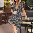 thumbnail image 3 of Lsque Funny Owls Print Women's Casual Dress T-Shirt Summer Short Sleeve Scoop Neck Swing Dresses, 3 of 6