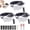 3pcs, variant on 9 in 1 Vegetable Cutter with Drain Basket, Multifunction Chopper Grater Shredder with Interchangeable Blades for Onion Potato Cucumber Fruits Veggies, Kitchen Prep Tool, Vegetable Grat